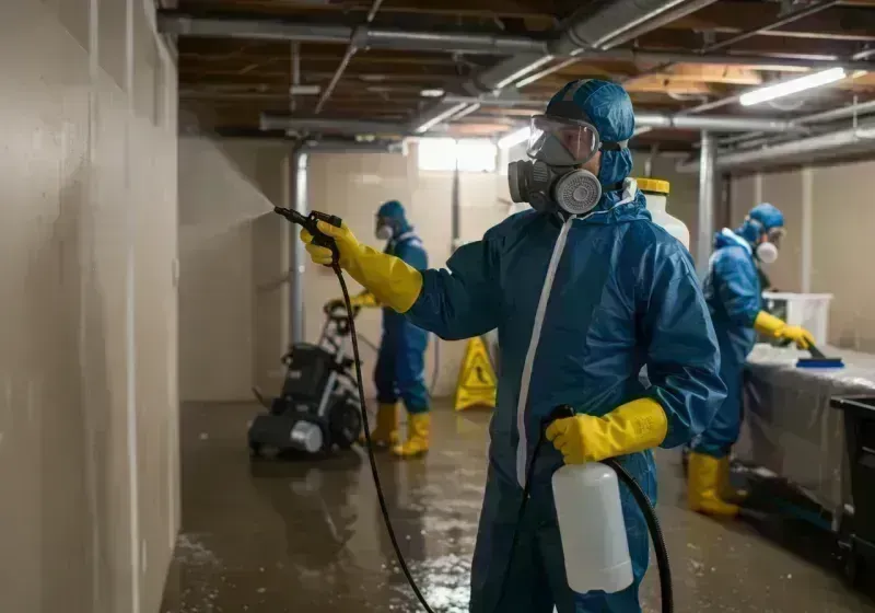 Basement Sanitization and Antimicrobial Treatment process in San Mateo, CA