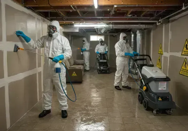 Basement Moisture Removal and Structural Drying process in San Mateo, CA